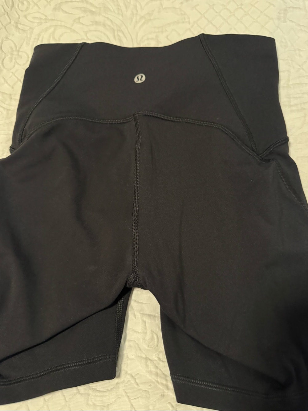 Lululemon Women’s Size 4 Black High Rise Biker Shorts Yoga Running Athletic